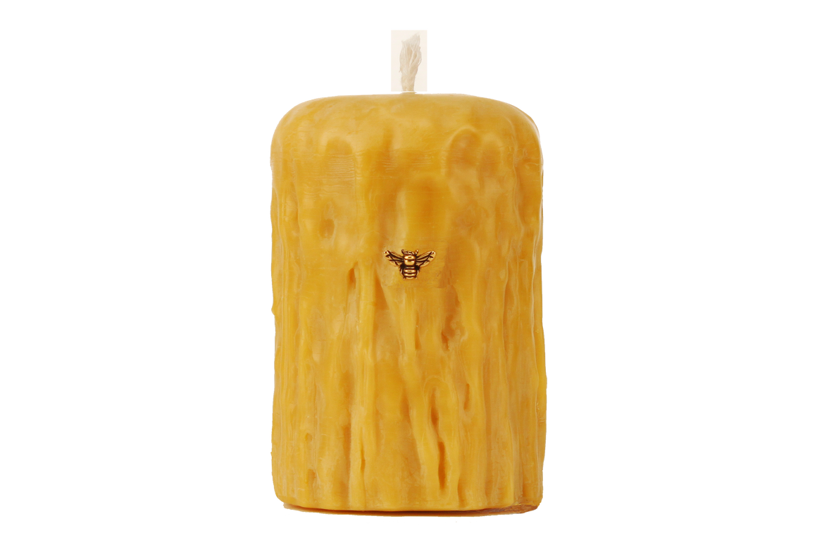 Pure Beeswax Candle Large Rustic